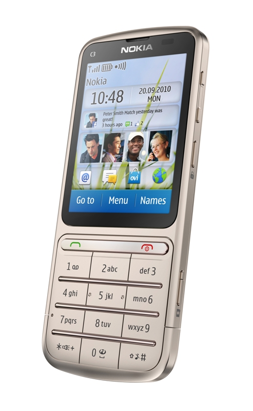 Nokia C3 00 Gold. Nokia C3-01