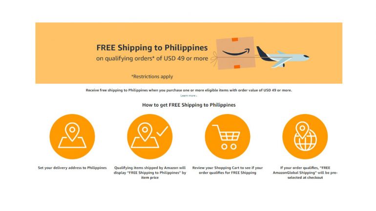 Amazon Free Shipping to Philippines