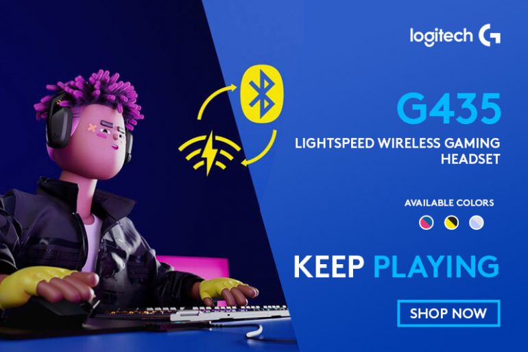 Logitech G435 Lightspeed Wireless Gaming Headset - Shopee 9.9 sale