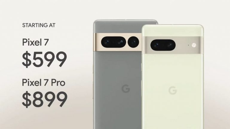 Google Pixel 7 and 7 Pro - price