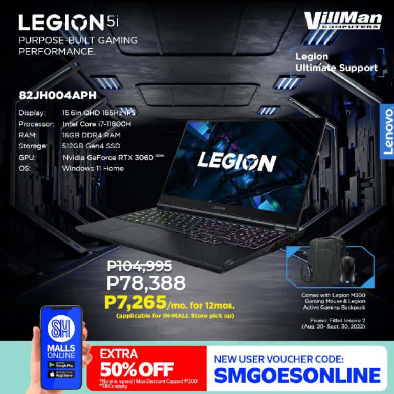 SM Malls Online app - Lenovo Legion 5i - 1
