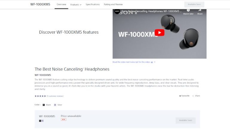 Sony WF 1000XM5 meluncurkan situs PH