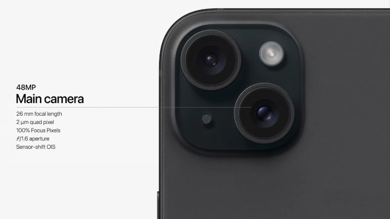 iPhone 15 and 15 Plus launch rear camera