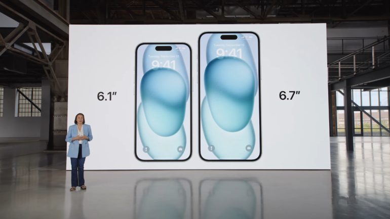 iPhone 15 and 15 Plus launch size