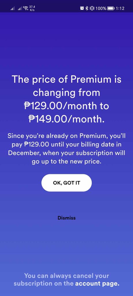 Spotify New Pricing