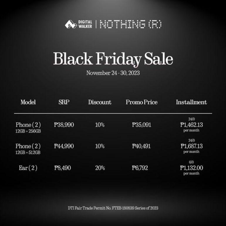 Nothing Black Friday Sale (2)