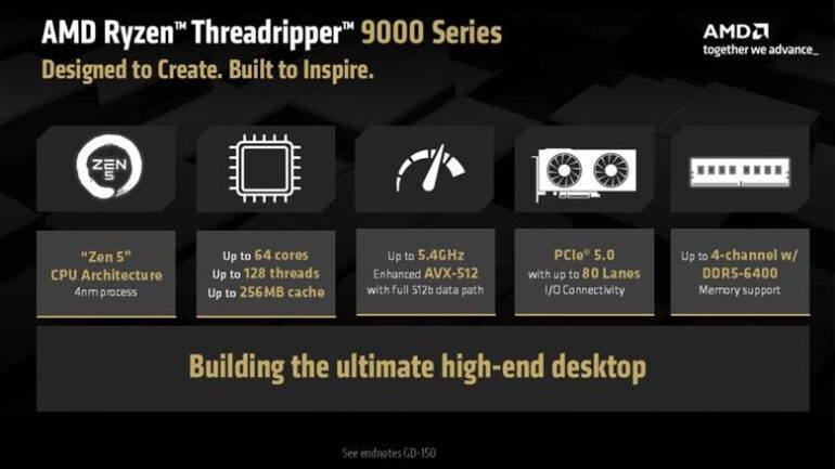 AMD Ryzen Threadripper 9000 series highlights