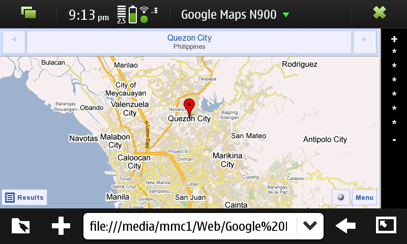 Google Maps on N900