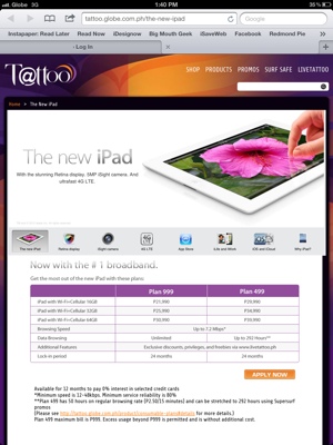 Globe Telecom iPad 3 Launch and Pricing