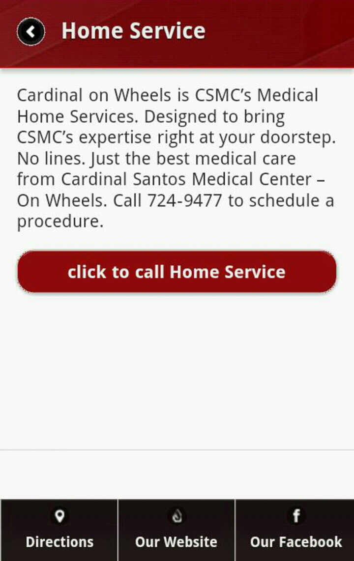CSMC Mobile App, Medical App, Emergency Number, Cardinal Santos