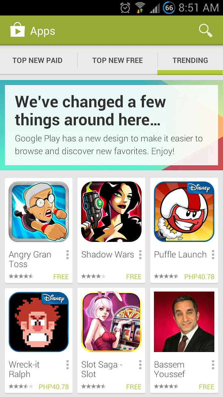 Redesigned Google Play