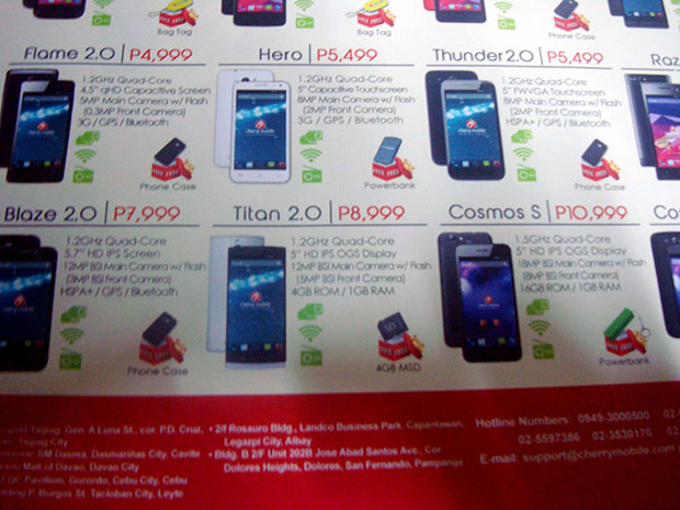 Cherry Mobile’s First LTE Phone and Slew of New Phones Show Up On Leaked Sale Poster