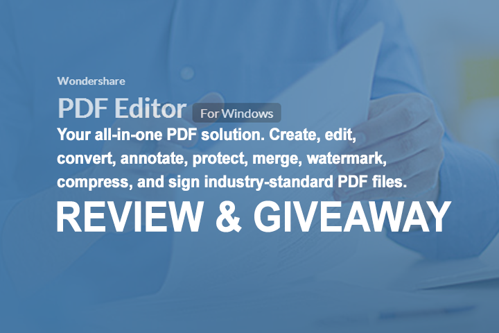 Wondershare PDF Editor Review and Giveaway