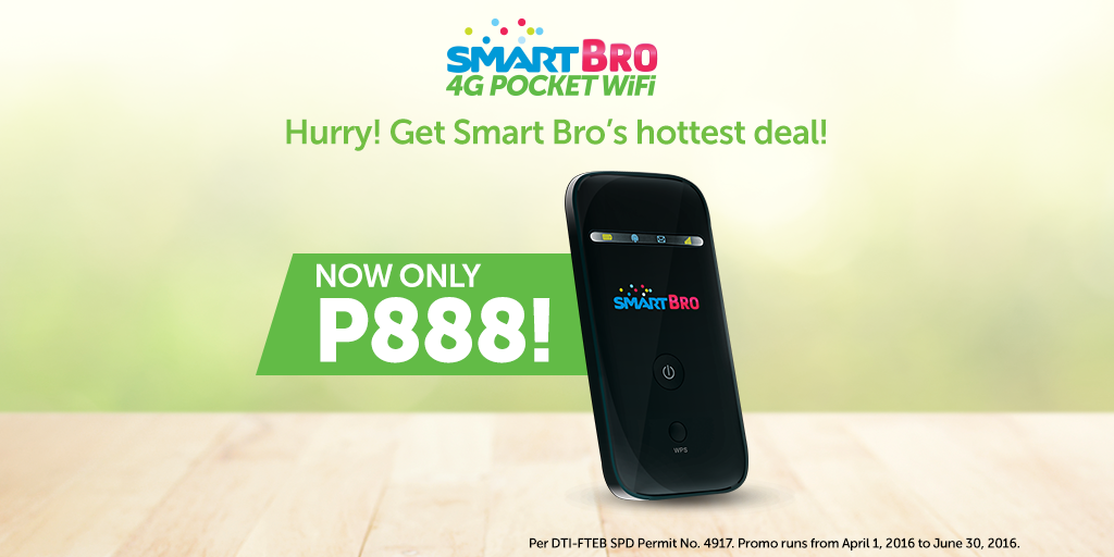 Smart Bro 4G Pocket Wifi ZTE MF65M is Now just PhP888, 64% More Affordable than Mall Price