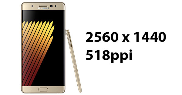 galaxy note 7 518ppi