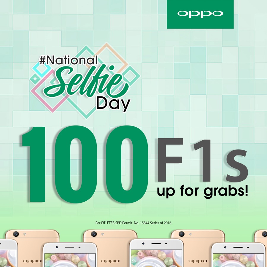 OPPO Celebrates #NationalSelfieDay by Giving Away 100 F1s Units!