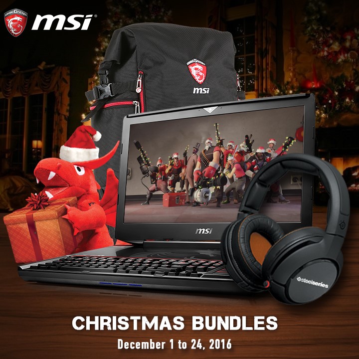 MSI Announces Laptop Bundles for Christmas