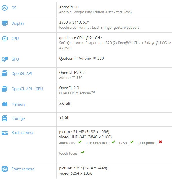 Asus ZenFone 4 partial specs