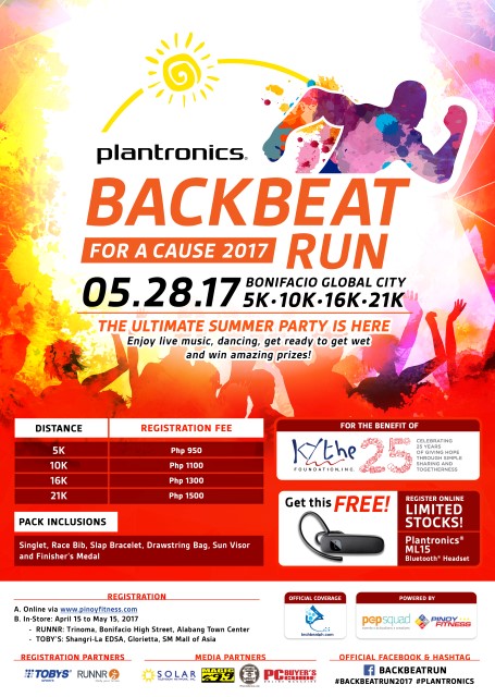 Join the Plantronics Backbeat Run for a Cause 2017!