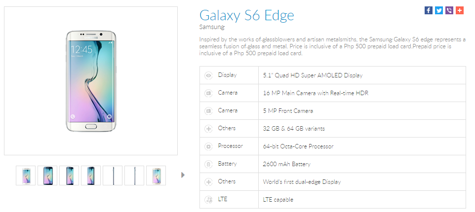 Galaxy S6 Edge 64gb