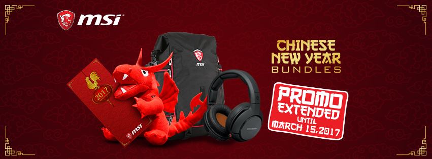 MSI Extends its Chinese New Year Promo for Gaming Notebooks!