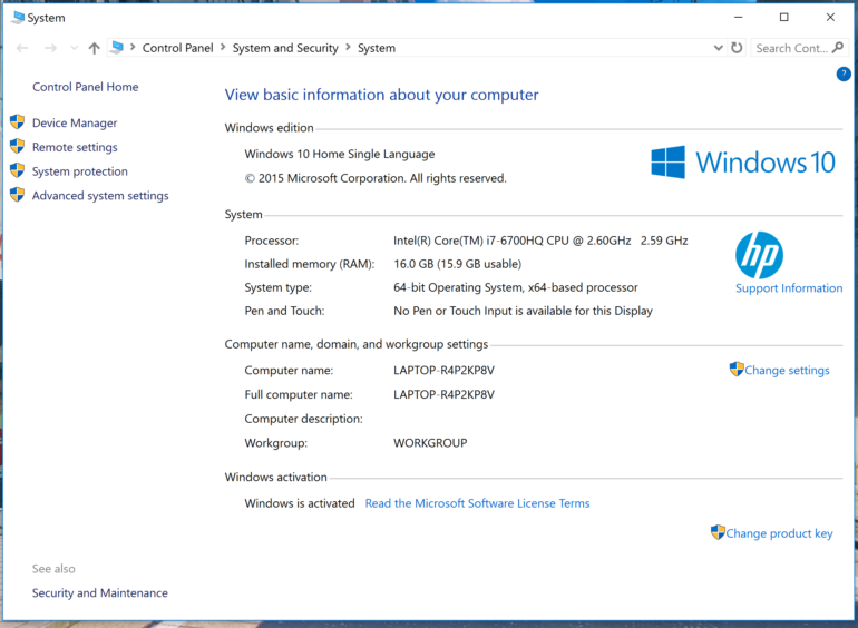 Windows 10 2 omen