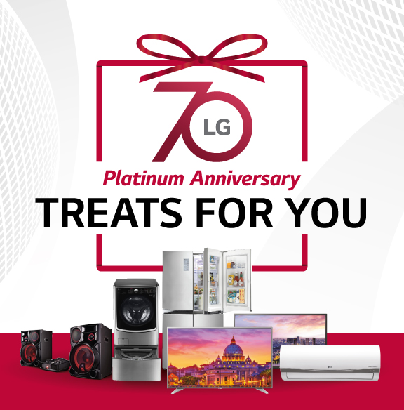 LG Announces 70th Platinum Anniversary Treats for You Promo