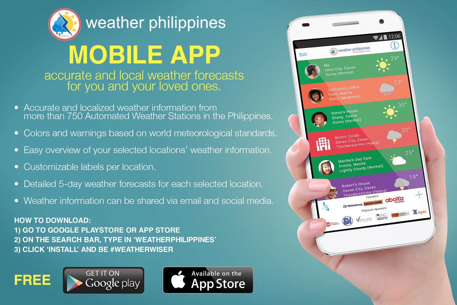 WeatherPhilippines tells you if you need to bring an umbrella with you