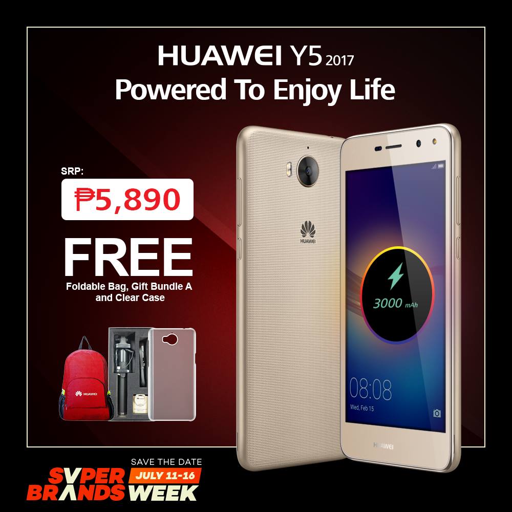 Get the Huawei Y5 2017 starting tomorrow at Lazada