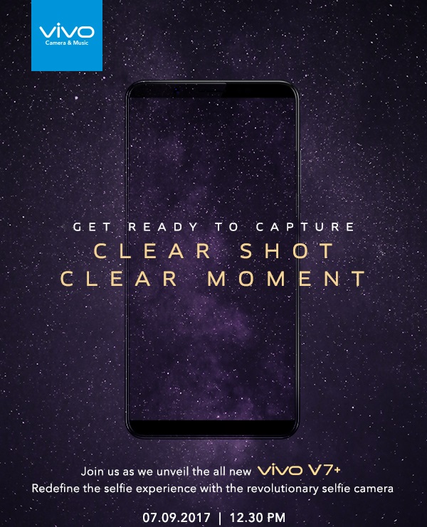 Vivo V7+ to be Unveiled on September 7!