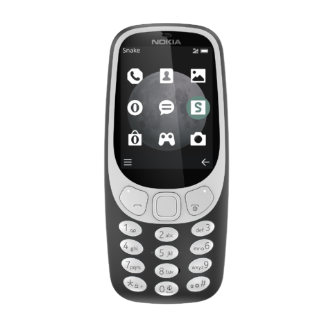 Nokia 3310 3G Charcoal front