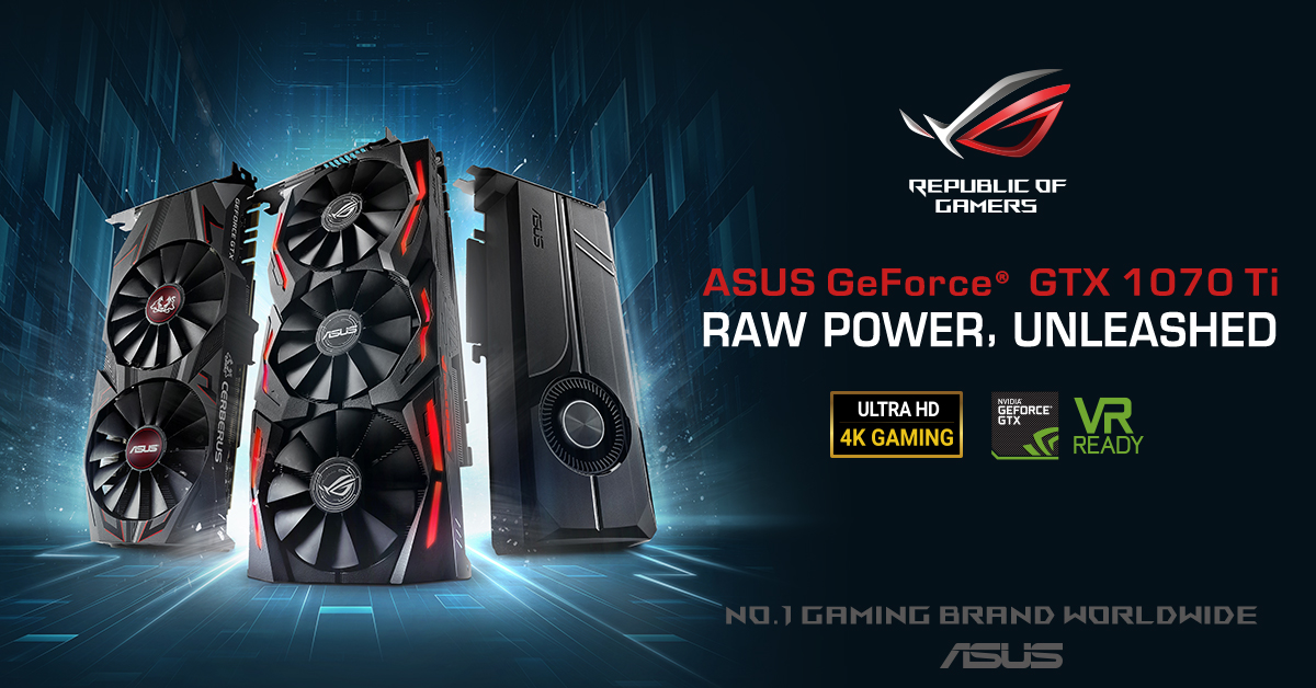 ASUS Launches GeForce GTX 1070Ti Series Graphics Cards in PH