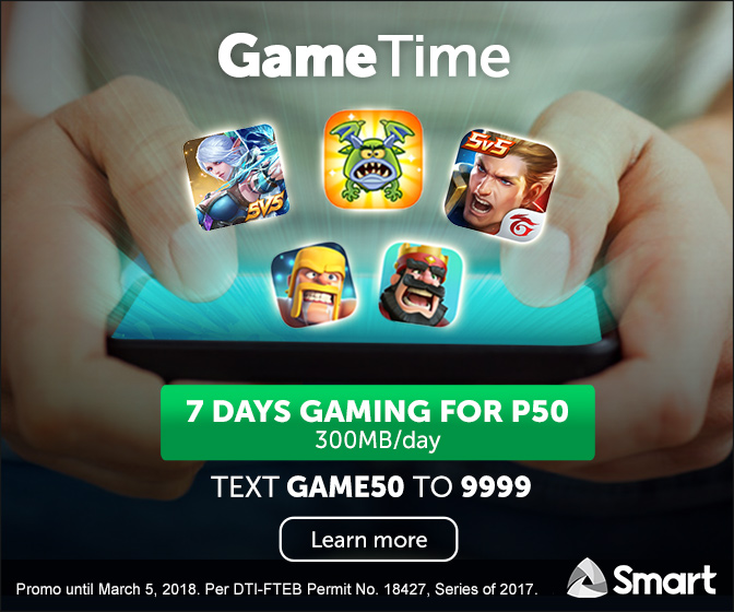 Get 7 Days of AoV, Mobile Legends, and More for Only PhP50 with Smart’s Gametime Promo!