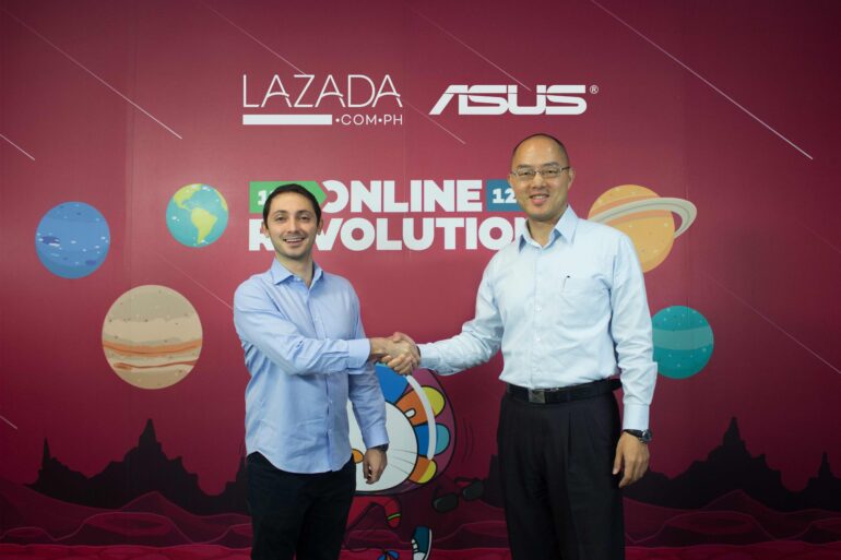 Lazada Philippines’ Chief Executive Officer and Co Founder Inanc Balci with ASUS Philippines Systems Group Country Manager George Su scaled
