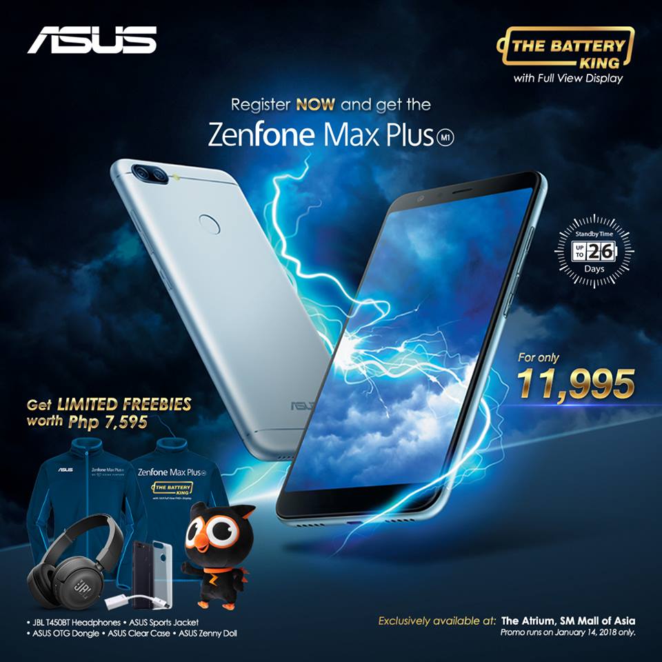 ASUS Zenfone Max Plus will Retail for PhP11,995: Available this January 14!