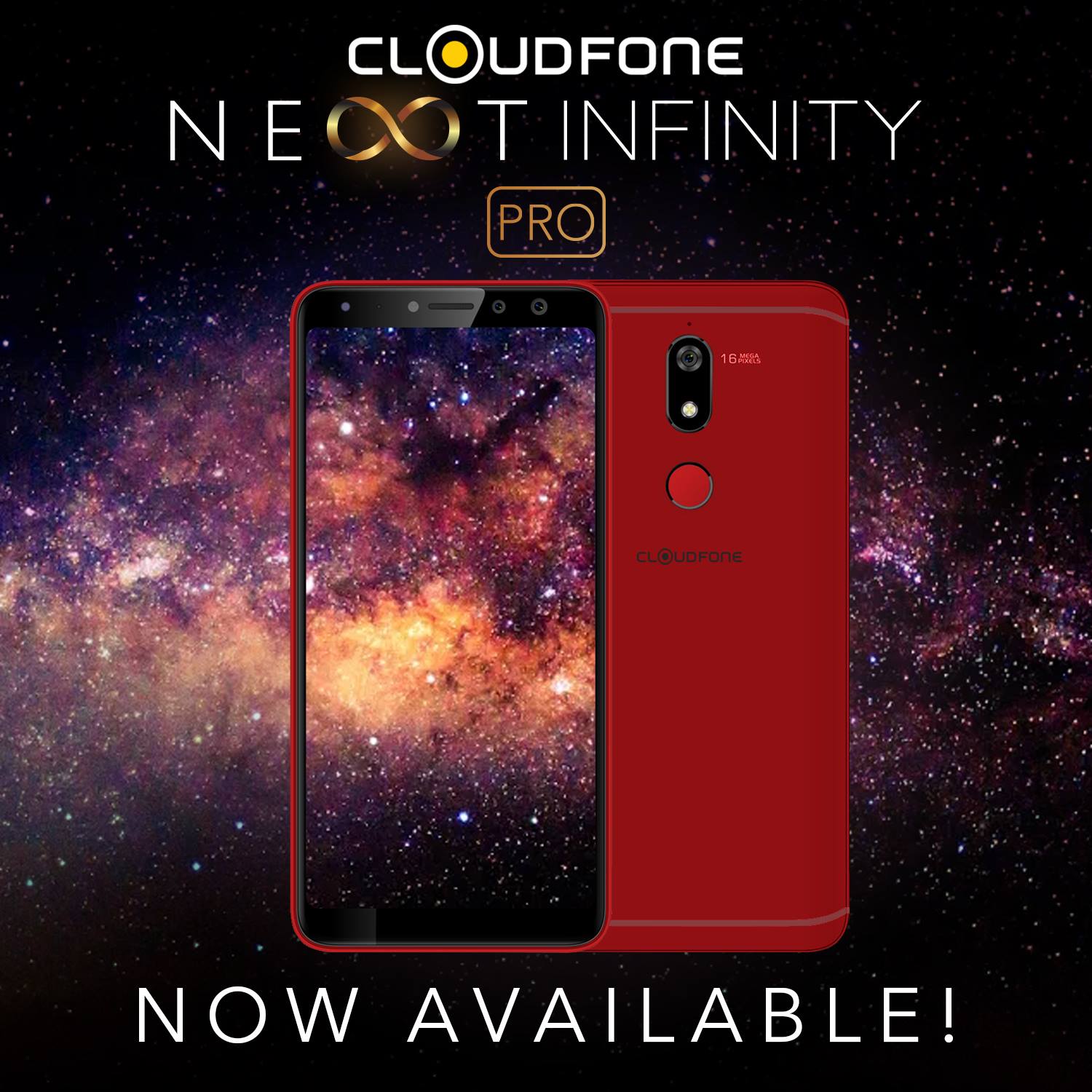 The Cloudfone Next Infinity Pro Red is a Great Gift for Hearts Day