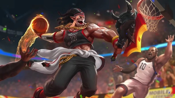 Mobile Legend’s Balmond “cosplays” as a warmonger Orc basketballer