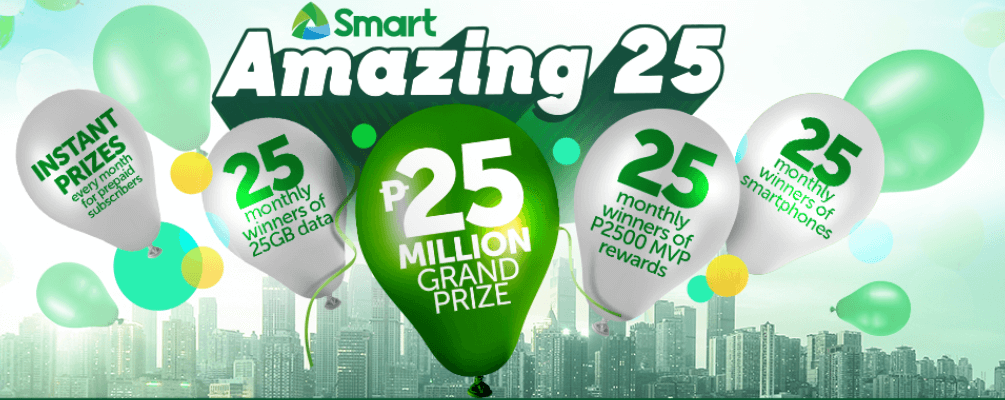 Get a Chance to Win Amazing Prizes in Smart’s 25th Anniversary Promo!