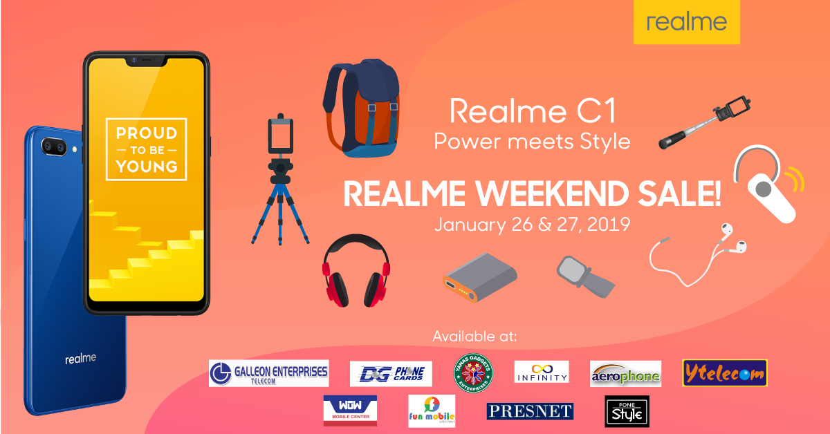 Get Awesome Freebies When You Buy a Realme C1 this Weekend!