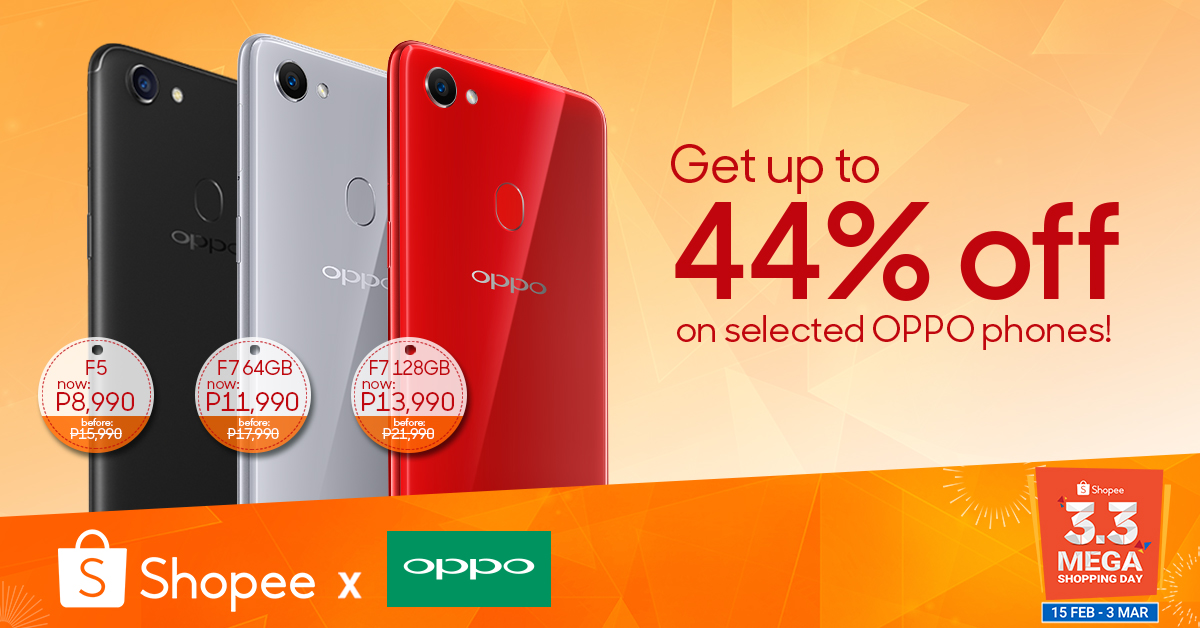 Get Up to 44% Off on Select OPPO Smartphones at Shopee’s 3.3 Mega Shopping Sale!