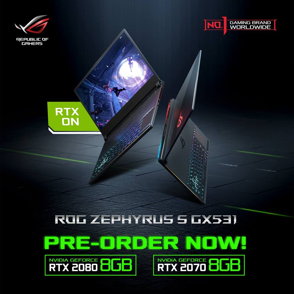 ASUS ROG Zephyrus S GX531 Now Available for Pre-Order!