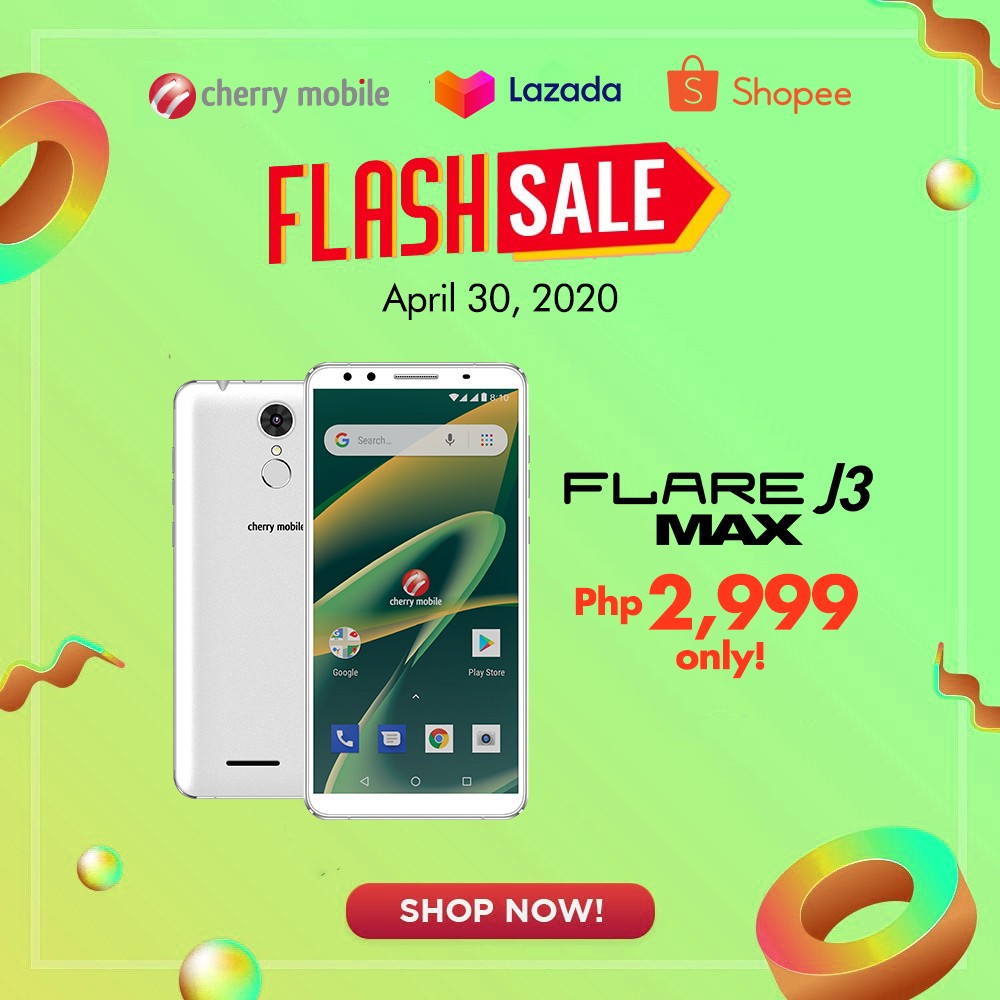 Get the Cherry Mobile Flare J3 Max for PhP2,999, Only for Today!