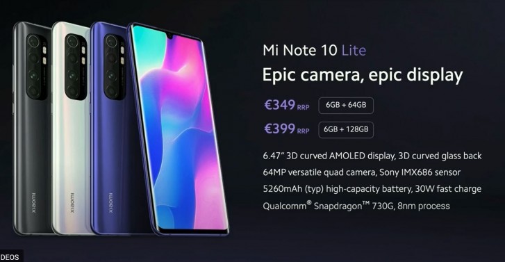Xiaomi Announces Mi Note 10 Lite