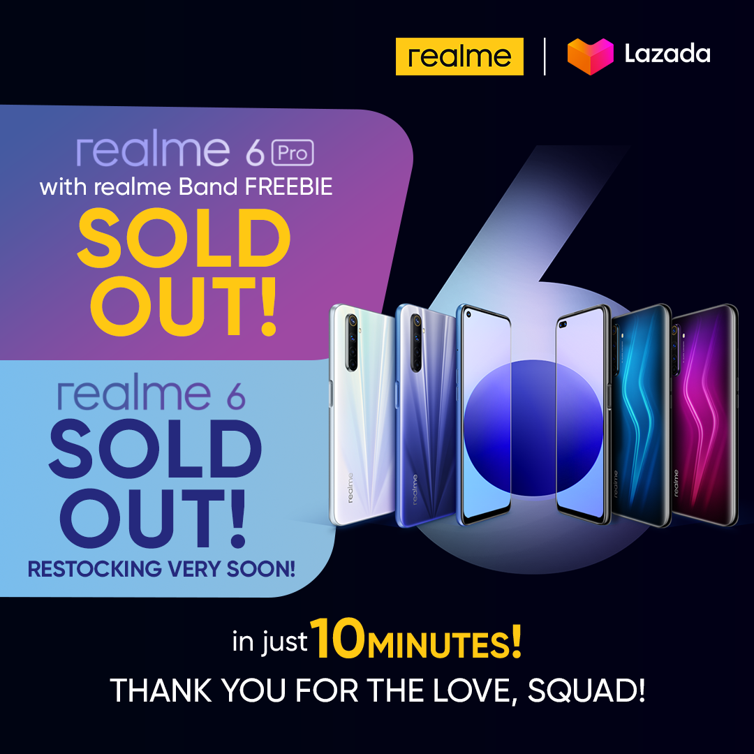 Realme 6 and 6 Pro Sold Out in Ten Minutes!