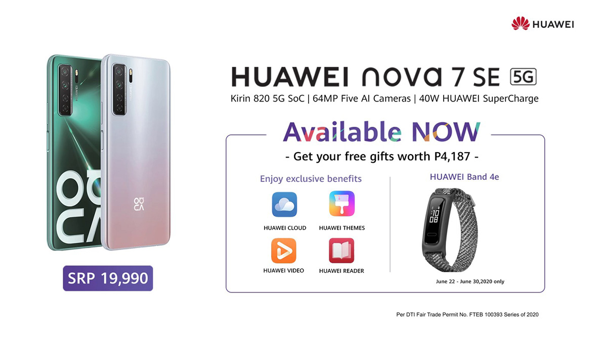 Huawei Nova 7 SE 5G Now Available in PH, Comes with PhP4,187 Worth of Freebies