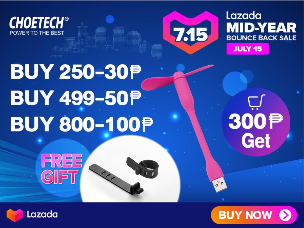 CHOETECH Joins Lazada Midyear Bounce Back Sale with Awesome Discounts on Select Items!