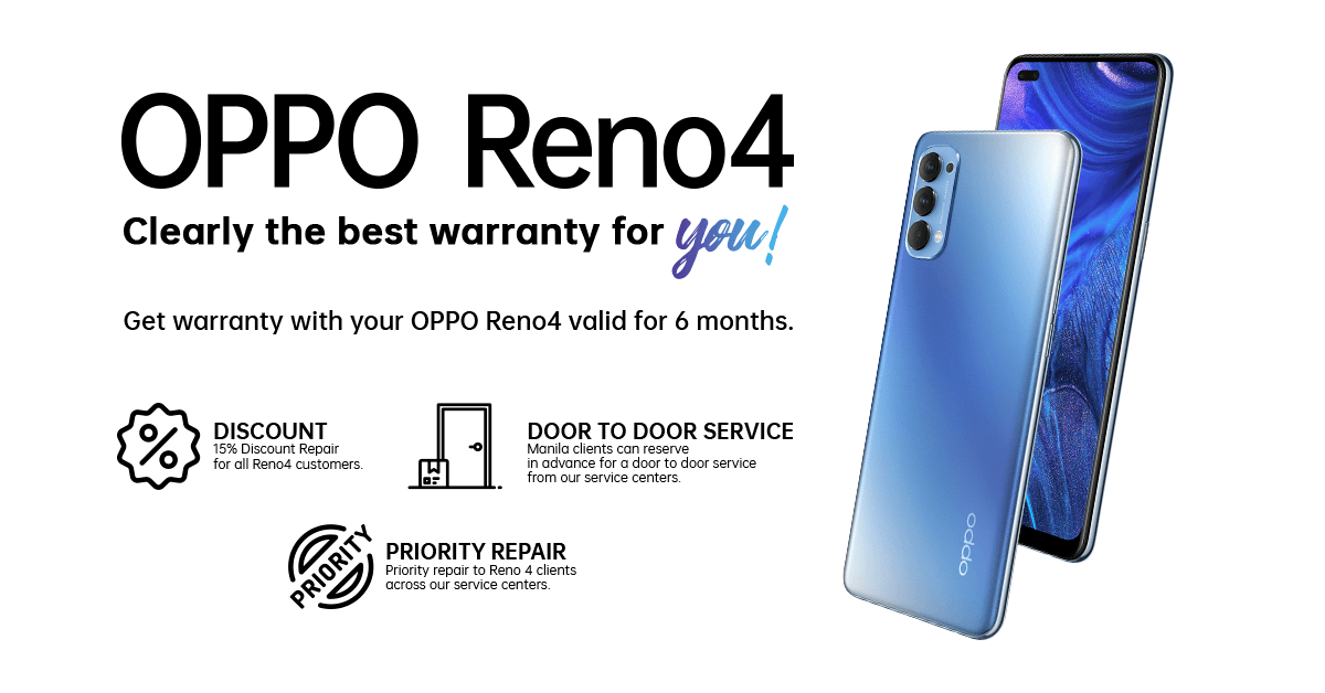 OPPO Reno4 Comes with Clearly the Best Warranty for You