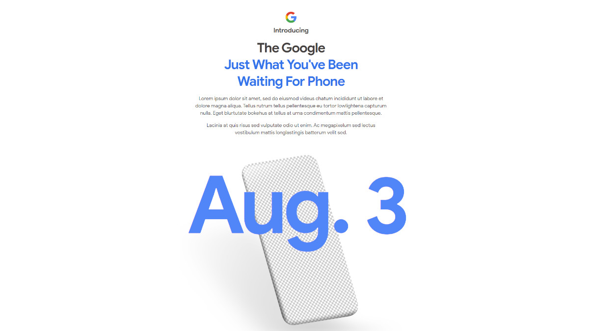 Google Pixel 4a to be Announced on August 3?