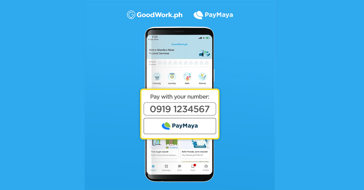 PH’s Top Home Services App GoodWork Upgrades to Safer Cashless Transactions with PayMaya