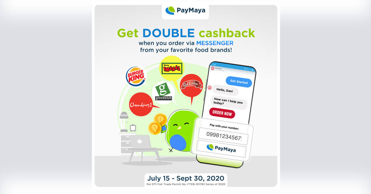 PayMaya and Jollibee Foods Corporation Double Up Your Rewards When You Order Meals via Facebook Messenger!